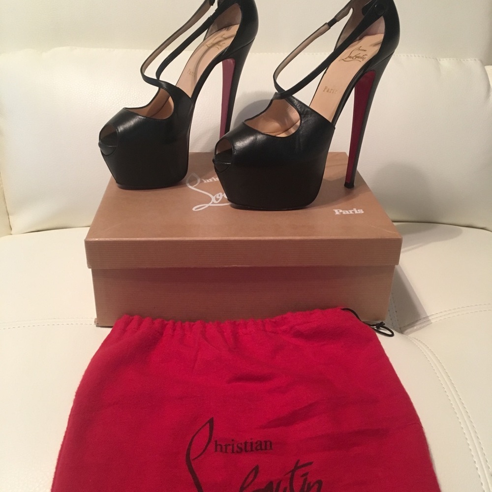 Christian Louboutin Exagona 160mm Black Size 39.5 (9 1/2 Women)